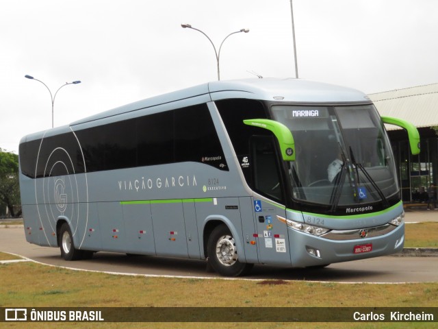 Viação Garcia 8124 na cidade de Maringá, Paraná, Brasil, por Carlos Kircheim. ID da foto: 7173131.