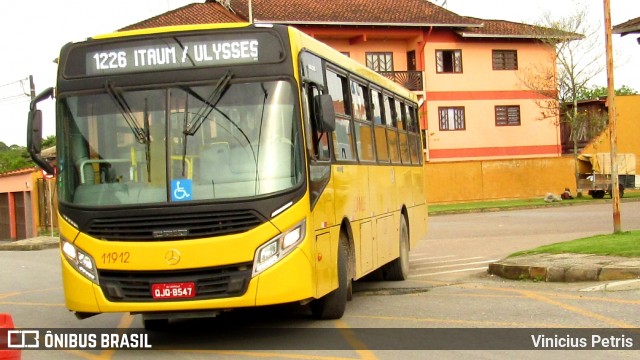 Gidion Transporte e Turismo 11912 na cidade de Joinville, Santa Catarina, Brasil, por Vinicius Petris. ID da foto: 7171389.