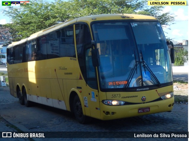 Viação Itapemirim 5873 na cidade de Caruaru, Pernambuco, Brasil, por Lenilson da Silva Pessoa. ID da foto: 7176097.