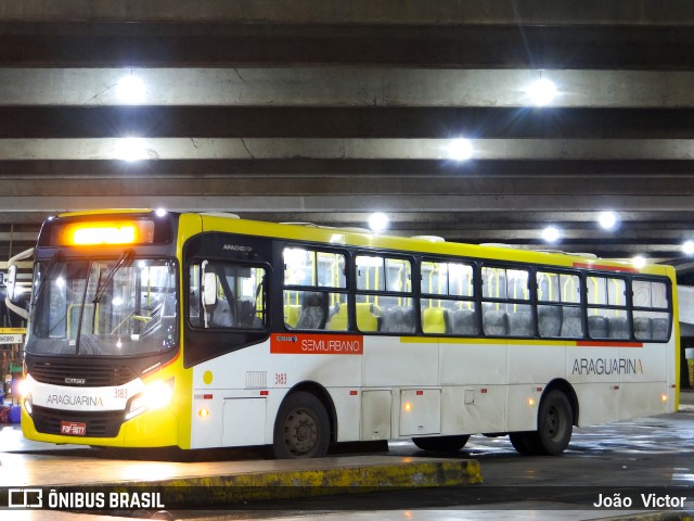 Viação Araguarina 3183 na cidade de Anápolis, Goiás, Brasil, por João Victor. ID da foto: 7176458.