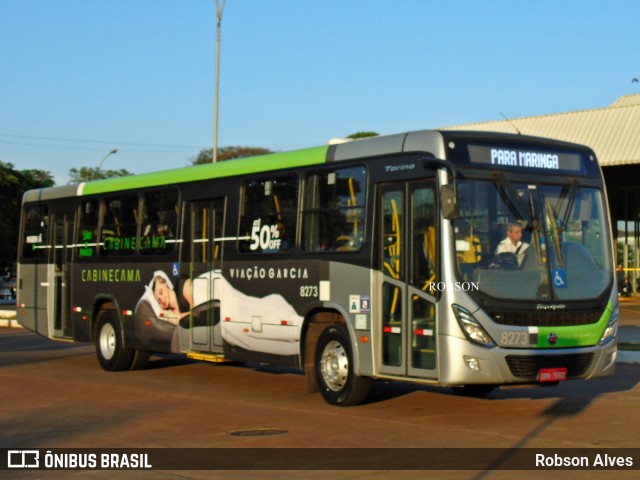 Viação Garcia 8273 na cidade de Maringá, Paraná, Brasil, por Robson Alves. Número da foto: #7176295.