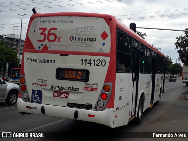 Viação Piracicabana Distrito Federal 114120 na cidade de Brasília, Distrito Federal, Brasil, por Fernando Alves. Número da foto: #7174829.