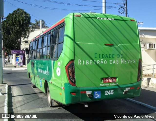 Saritur - Santa Rita Transporte Urbano e Rodoviário 245 na cidade de Ribeirão das Neves, Minas Gerais, Brasil, por Vicente de Paulo Alves. ID da foto: 7175697.