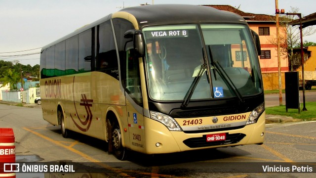 Gidion Transporte e Turismo 21403 na cidade de Joinville, Santa Catarina, Brasil, por Vinicius Petris. Número da foto: #7174263.