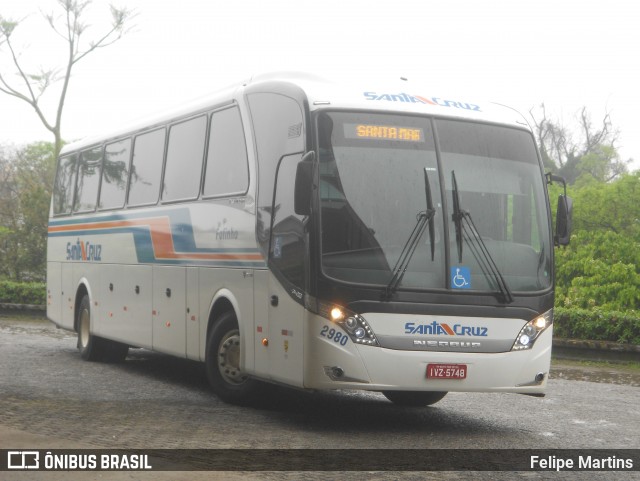 VUSC - Viação União Santa Cruz 2980 na cidade de Santa Maria, Rio Grande do Sul, Brasil, por Felipe Martins. Número da foto: #7176922.