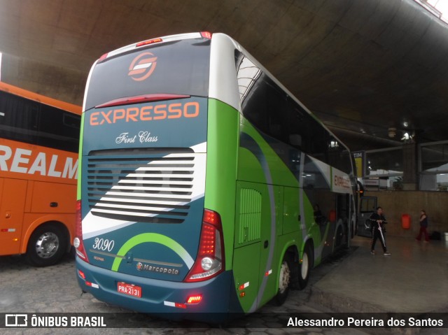 Expresso Transporte e Turismo Ltda. 3090 na cidade de Uberlândia, Minas Gerais, Brasil, por Alessandro Pereira dos Santos. Número da foto: #7178139.