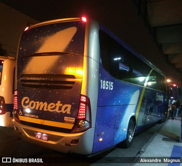 Viação Cometa 18515 na cidade de Rio de Janeiro, Rio de Janeiro, Brasil, por Alexandre  Magnus. Número da foto: #7176862.