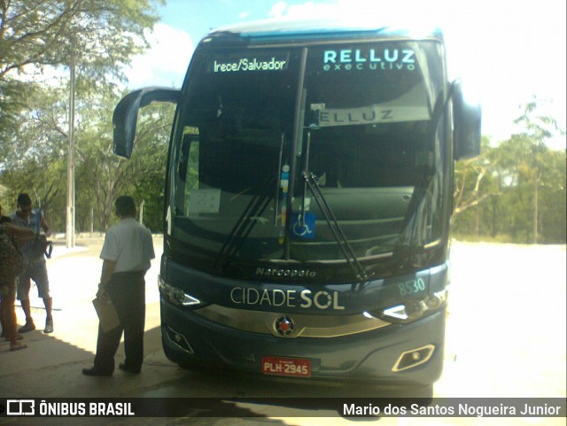 Viação Cidade Sol 8530 na cidade de Piritiba, Bahia, Brasil, por Mario dos Santos Nogueira Junior. Número da foto: #7177154.