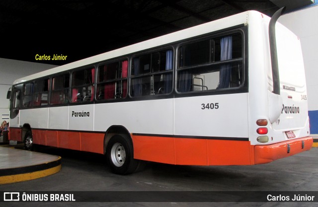 Viação Paraúna 3405 na cidade de Goiânia, Goiás, Brasil, por Carlos Júnior. ID da foto: 7178670.