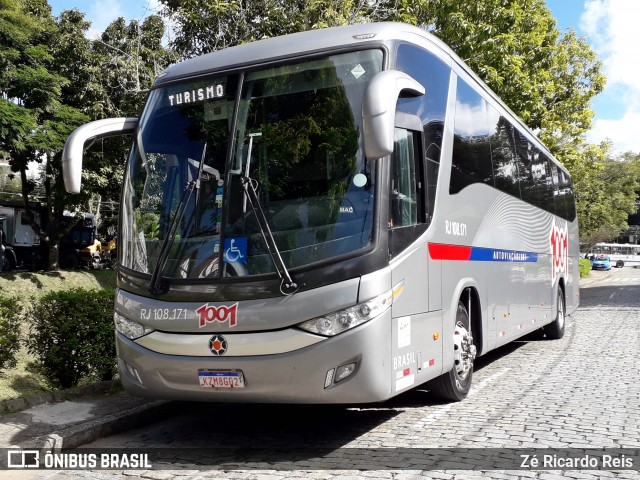 Auto Viação 1001 RJ 108.171 na cidade de Petrópolis, Rio de Janeiro, Brasil, por Zé Ricardo Reis. ID da foto: 7177545.