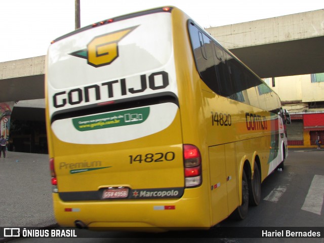 Empresa Gontijo de Transportes 14820 na cidade de Belo Horizonte, Minas Gerais, Brasil, por Hariel Bernades. ID da foto: 7178060.