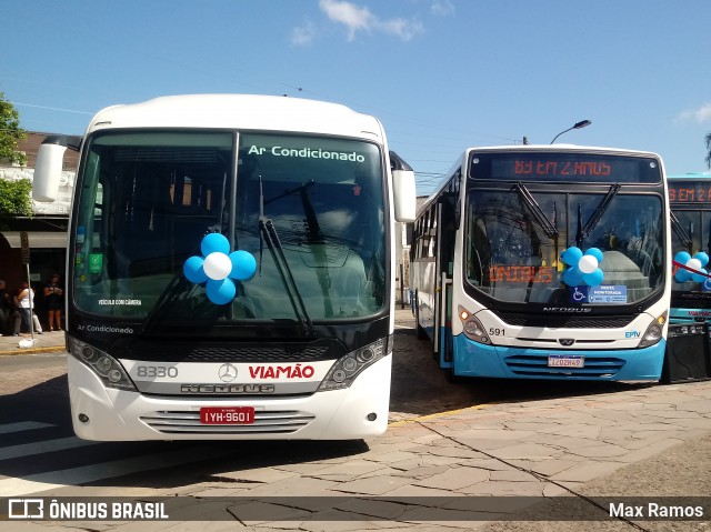 Empresa de Transporte Coletivo Viamão 8330 na cidade de Viamão, Rio Grande do Sul, Brasil, por Max Ramos. Número da foto: #7177292.