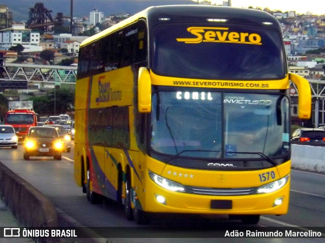 Severo Turismo 1570 na cidade de Belo Horizonte, Minas Gerais, Brasil, por Adão Raimundo Marcelino. ID da foto: 7181943.