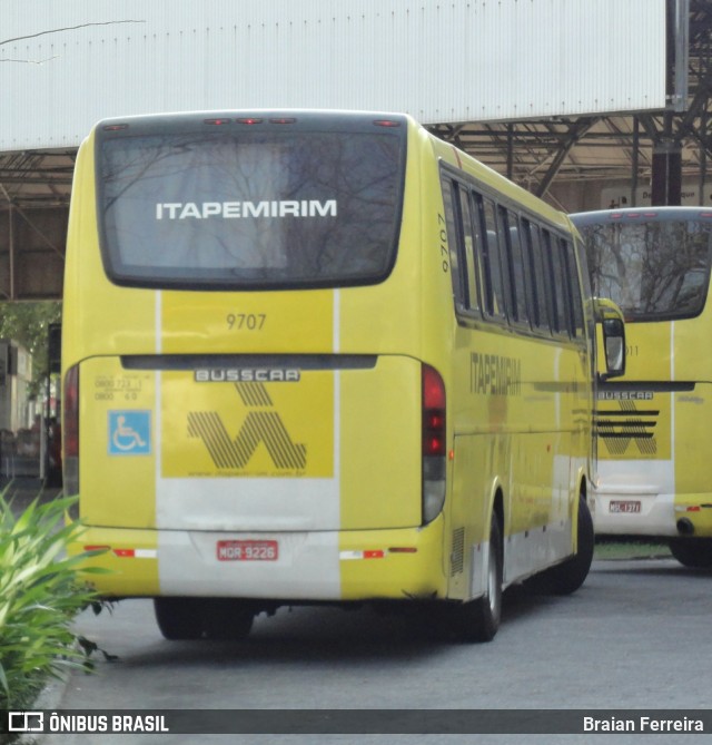 Viação Itapemirim 9707 na cidade de Vitória, Espírito Santo, Brasil, por Braian Ferreira. ID da foto: 7182192.