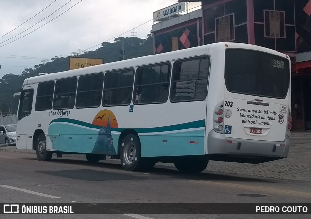 Viação 1º de Março 203 na cidade de Teresópolis, Rio de Janeiro, Brasil, por PEDRO COUTO. ID da foto: 7180167.