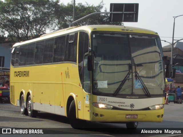 Viação Itapemirim 7001 na cidade de Rio de Janeiro, Rio de Janeiro, Brasil, por Alexandre  Magnus. Número da foto: #7180473.