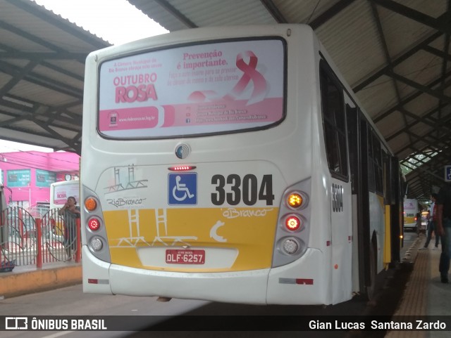 Empresa de Transporte São Judas Tadeu 3304 na cidade de Rio Branco, Acre, Brasil, por Gian Lucas  Santana Zardo. ID da foto: 7180048.