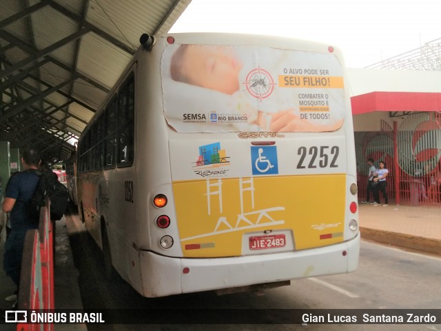 Auto Viação Floresta 2252 na cidade de Rio Branco, Acre, Brasil, por Gian Lucas  Santana Zardo. ID da foto: 7184771.