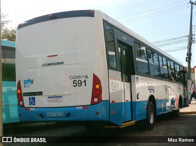 Empresa de Transporte Coletivo Viamão 591 na cidade de Viamão, Rio Grande do Sul, Brasil, por Max Ramos. ID da foto: 7182923.