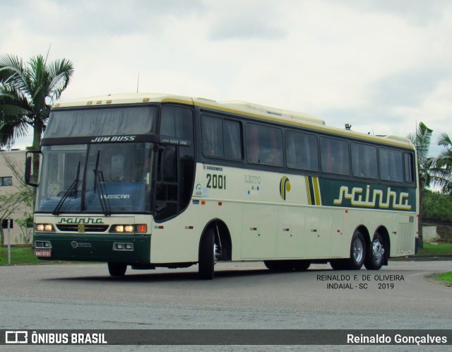 Auto Viação Rainha 2001 na cidade de Indaial, Santa Catarina, Brasil, por Reinaldo Gonçalves. ID da foto: 7184706.