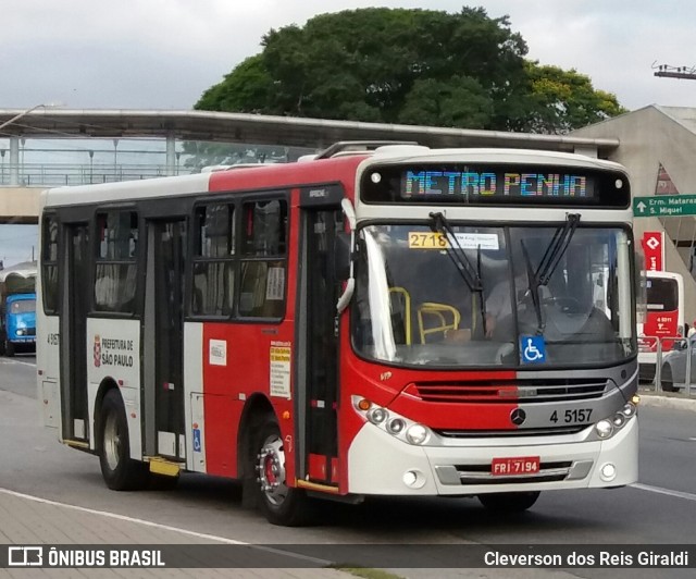 Allibus Transportes 4 5157 na cidade de São Paulo, São Paulo, Brasil, por Cleverson dos Reis Giraldi. Número da foto: #7185091.