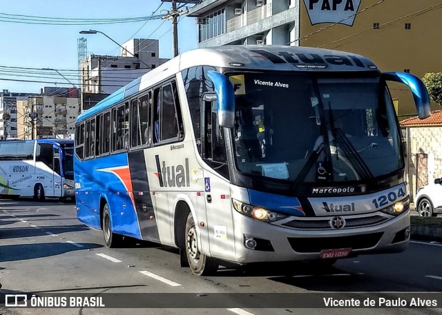 Viação Atual 1204 na cidade de Aparecida, São Paulo, Brasil, por Vicente de Paulo Alves. ID da foto: 7184291.