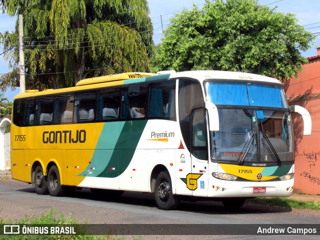 Empresa Gontijo de Transportes 17155 na cidade de Pirapora, Minas Gerais, Brasil, por Andrew Campos. ID da foto: 7184309.