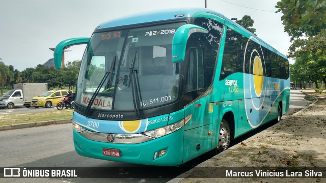 Doce Rio Fretamento e Turismo 3700 na cidade de Rio de Janeiro, Rio de Janeiro, Brasil, por Marcus Vinicius Lara Silva. Número da foto: #7184207.
