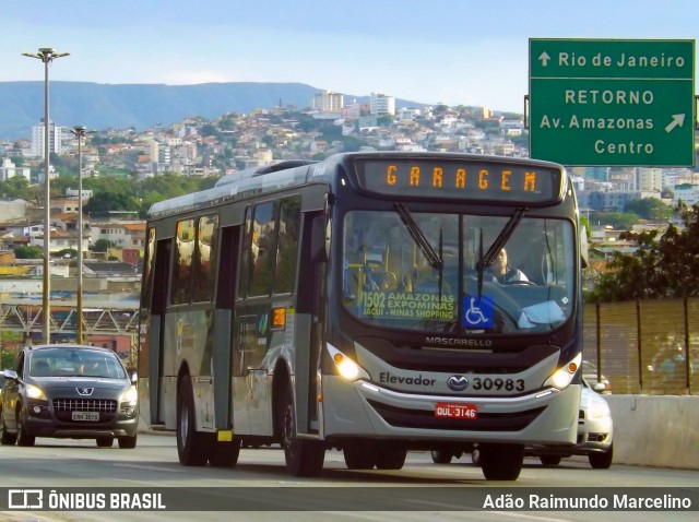 Viação Zurick 30983 na cidade de Belo Horizonte, Minas Gerais, Brasil, por Adão Raimundo Marcelino. ID da foto: 7184995.