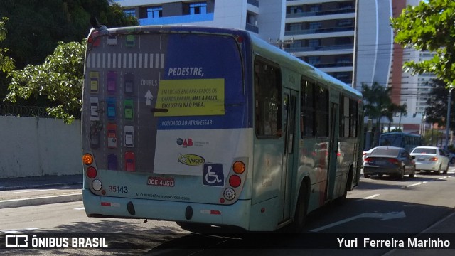 Rota Sol > Vega Transporte Urbano 35143 na cidade de Fortaleza, Ceará, Brasil, por Yuri Ferreira Marinho. Número da foto: #7184932.