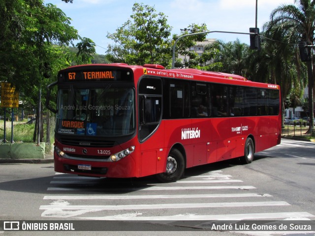 Auto Ônibus Brasília 1.3.025 na cidade de Niterói, Rio de Janeiro, Brasil, por André Luiz Gomes de Souza. Número da foto: #7184871.