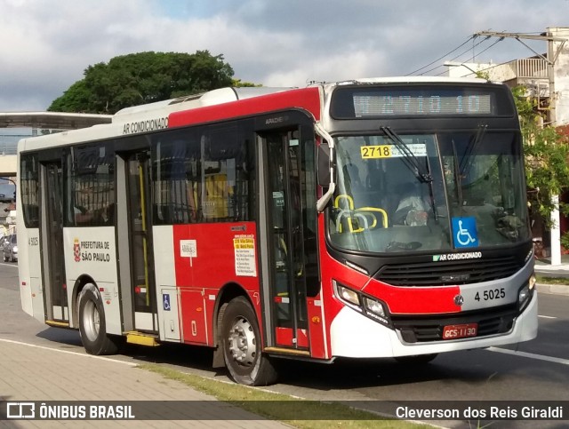 Allibus Transportes 4 5025 na cidade de São Paulo, São Paulo, Brasil, por Cleverson dos Reis Giraldi. Número da foto: #7185857.