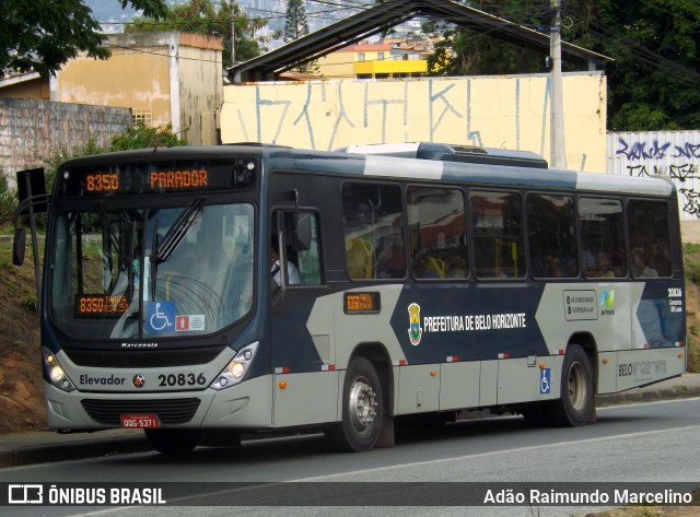 Viação Jardins 20836 na cidade de Belo Horizonte, Minas Gerais, Brasil, por Adão Raimundo Marcelino. Número da foto: #7187125.