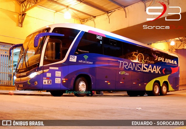 Trans Isaak Turismo 1401 na cidade de Sorocaba, São Paulo, Brasil, por EDUARDO - SOROCABUS. ID da foto: 7185939.