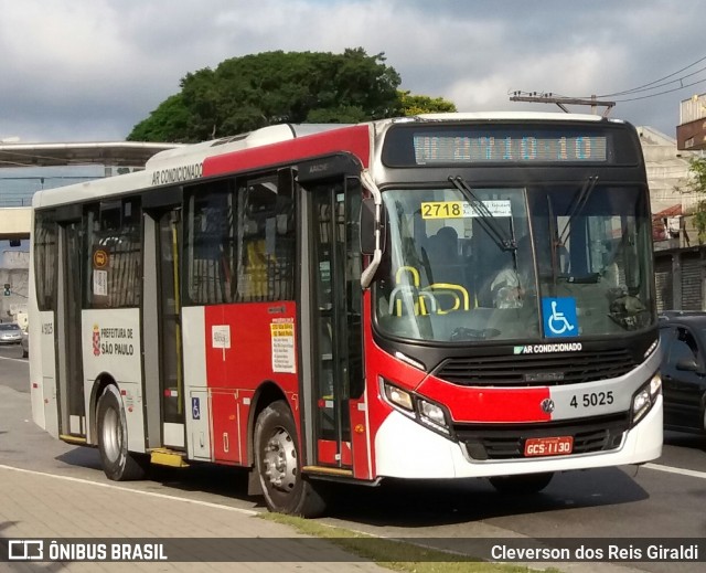 Allibus Transportes 4 5025 na cidade de São Paulo, São Paulo, Brasil, por Cleverson dos Reis Giraldi. ID da foto: 7185870.