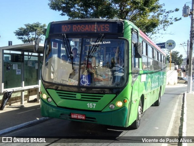 Saritur - Santa Rita Transporte Urbano e Rodoviário 157 na cidade de Ribeirão das Neves, Minas Gerais, Brasil, por Vicente de Paulo Alves. ID da foto: 7185917.