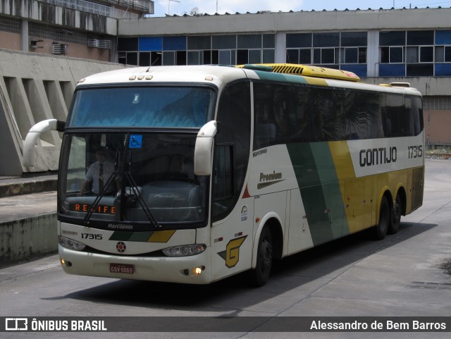 Empresa Gontijo de Transportes 17315 na cidade de Recife, Pernambuco, Brasil, por Alessandro de Bem Barros. ID da foto: 7113674.