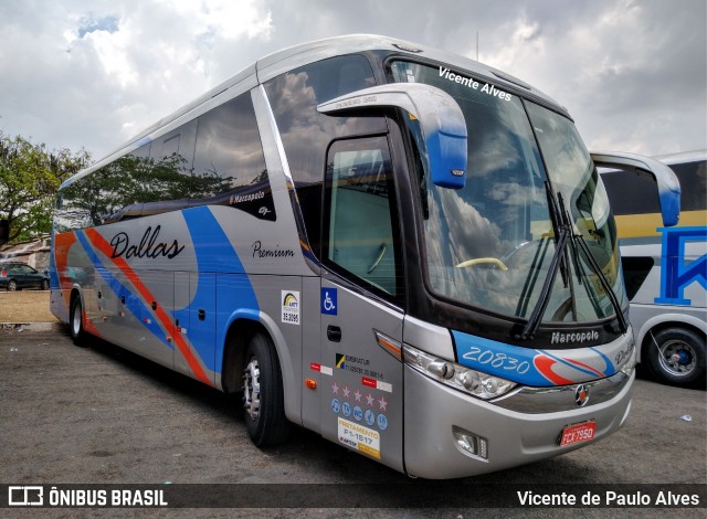 Dallas Turismo e Fretamento 20830 na cidade de Trindade, Goiás, Brasil, por Vicente de Paulo Alves. Número da foto: #7113929.