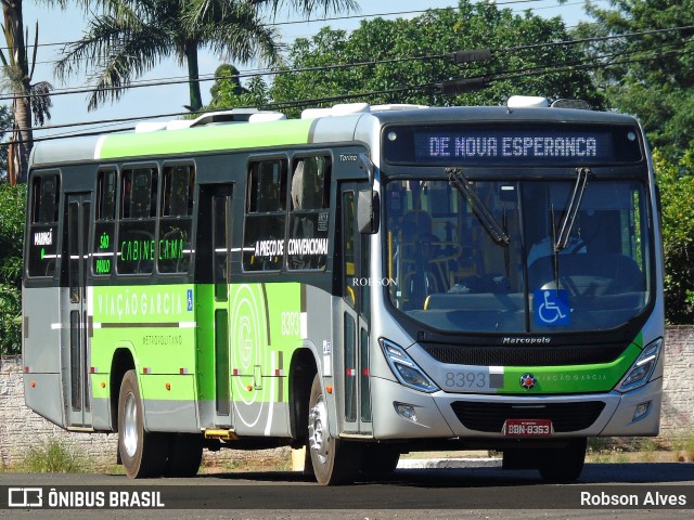 Viação Garcia 8393 na cidade de Paranavaí, Paraná, Brasil, por Robson Alves. ID da foto: 7112860.