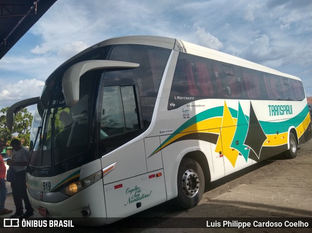 Viação Transpiauí 519 na cidade de Canto do Buriti, Piauí, Brasil, por Luis Philippe Cardoso Coelho. ID da foto: 7113379.