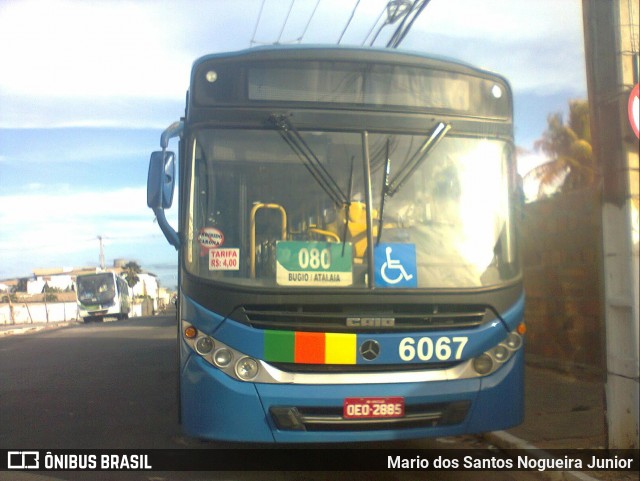 Viação Atalaia Transportes 6067 na cidade de Aracaju, Sergipe, Brasil, por Mario dos Santos Nogueira Junior. Número da foto: #7111351.