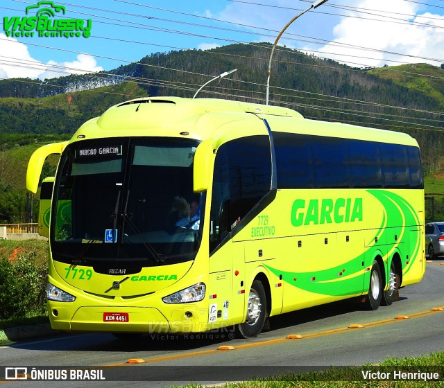 Viação Garcia 7729 na cidade de Aparecida, São Paulo, Brasil, por Victor Henrique. ID da foto: 7113732.