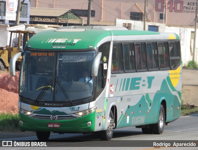 EBT - Expresso Biagini Transportes 4993 na cidade de Conselheiro Lafaiete, Minas Gerais, Brasil, por Rodrigo  Aparecido. ID da foto: 7113445.