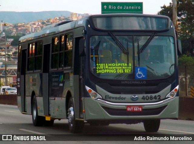 Coletur Coletivos Urbanos 40842 na cidade de Belo Horizonte, Minas Gerais, Brasil, por Adão Raimundo Marcelino. ID da foto: 7113741.