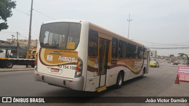 Transportes Fabio's RJ 154.108 na cidade de Rio de Janeiro, Rio de Janeiro, Brasil, por João Victor Damião. ID da foto: 7114002.