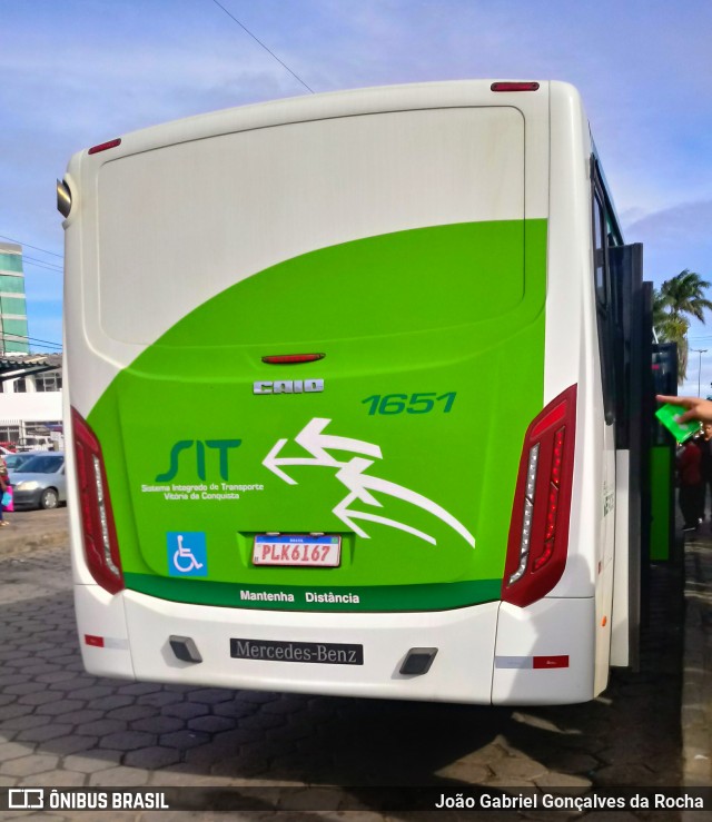Cidade Verde Transporte Rodoviário Vitória da Conquista 1651 na cidade de Vitória da Conquista, Bahia, Brasil, por João Gabriel Gonçalves da Rocha. Número da foto: #7188485.
