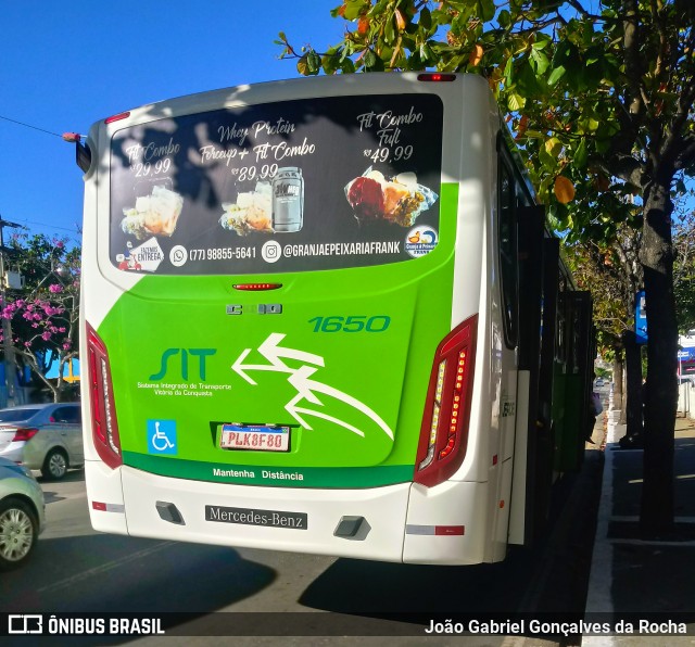 Cidade Verde Transporte Rodoviário Vitória da Conquista 1650 na cidade de Vitória da Conquista, Bahia, Brasil, por João Gabriel Gonçalves da Rocha. ID da foto: 7188459.