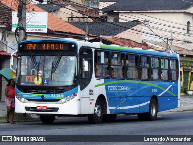 Viação Ponte Coberta RJ 190.101 na cidade de Rio de Janeiro, Rio de Janeiro, Brasil, por Leonardo Alecsander. ID da foto: 7189157.