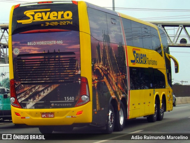 Severo Turismo 1540 na cidade de Belo Horizonte, Minas Gerais, Brasil, por Adão Raimundo Marcelino. ID da foto: 7189740.