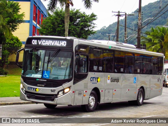 City Transporte Urbano Intermodal - Guarujá 147 na cidade de Guarujá, São Paulo, Brasil, por Adam Xavier Rodrigues Lima. ID da foto: 7188695.